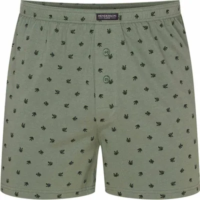 Produktbild von Henderson Herren Boxershorts Classic aus 100% Baumwolle – Grün, Komfort-Passform, Atmungsaktiv, Modell 43354-K345