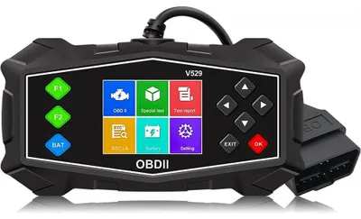 Zdjęcie produktu dla Tester Diagnostyka Samochodowa OBD2 Techstar V529 z Kolorowym Ekranem – Odczyt/Wykasowanie Kodów, Dane na Żywo, Gotowość IM, Tryb 6 oraz Test Akumulatora