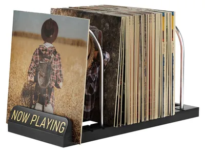 Immagine prodotto di Supporto in legno per dischi in vinile - Porta dischi - Portadischi - Espositore per album - Organizzatore - Presentazione ordinata dei dischi in vinile - Porta dischi