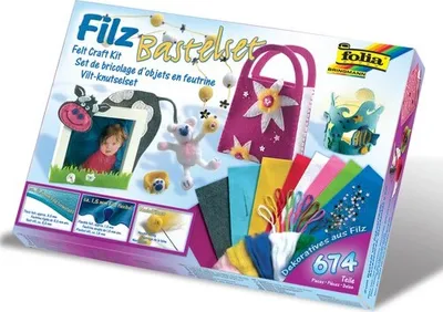 Produktbild von Folia Bastelfilz Bastelset, 674-teilig