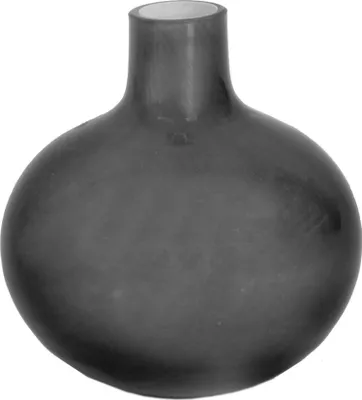 Produktbild von Vase bauchig/rund in Matt schwarz Höhe ca. 13cm