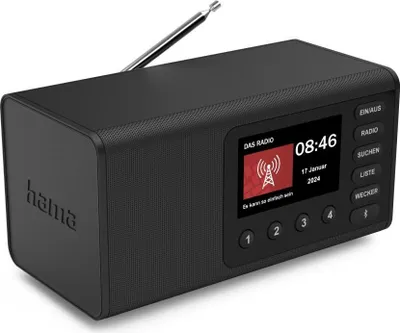 Produktbild von HAMA Digitalradio "DR1001", FM/DAB/DAB+/Bluetooth® RX, Radiowecker, Schwarz (00054260)