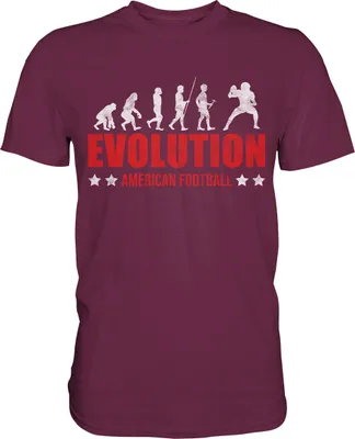 Produktbild von American Football Evolution T-Shirt – Burgundy / XL
