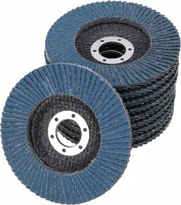 Produktbild von 50 Stück Fächerschleifscheiben Ø125 mm Fächerscheiben Korn 36 - 120 flach Blau 40