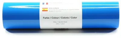 Produktbild von Kreativplotter Vinylfolie glänzend BLAU 21x300 cm