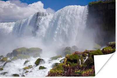 Produktbild von MuchoWow® Poster Felsformationen vor den Niagarafällen 90x60 cm - Schlafzimmer