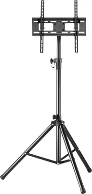 Productafbeelding van Unyqoos® verstelbare TV-standaard met kantelfunctie – geschikt voor schermen van 32–55 inch (VESA 200×200–400×400), met een hoogte van 1240–1880 mm, geschikt voor televisies tot 35 kg, met een inklapbaar driepootstatief