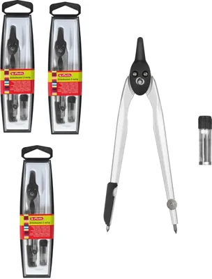 Produktbild von 4x Herlitz Zirkelkasten / Farbe: schwarz