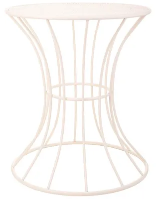 Beistelltisch aus Eisen, weiß, 20 x 50 x 21 cm