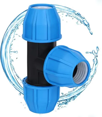 Zdjęcie produktu dla PE Plastikowe złącze trójnikowe 40 mm Akcesoria do łączenia rur wodociągowych