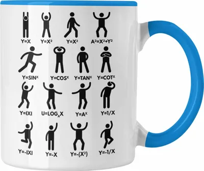 Produktbild von Trendation - Mathe Gleichungen Lustige Tasse Geschenk Mathelehrer Mathematik Spruch (Blau)
