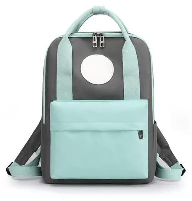 Produktbild von Kinderrucksack Schulranzen Jungen Mädchen Schulrucksack Jugendliche Outdoor Reise Daypacks Wasserdicht Grau Grün L