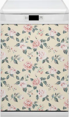 Produktbild von Magnet für Spülmaschine Abwaschbar 45x80 cm Magnet für Spülmaschine Magnetmatte Dekor - Vintage -Rosen