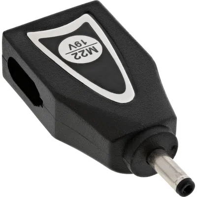 Produktbild von InLine® Wechselstecker M22 (19V) für Universal Netzteil, 90W/120W, schwarz