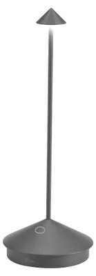 Obrázek produktu pro Stolní lampa LED Pina Pro, tmavě šedá, dobíjecí a stmívatelná, bezdrátová, šafránová, 2200-2700-3000K, IP54, výdrž baterie 12 hodin