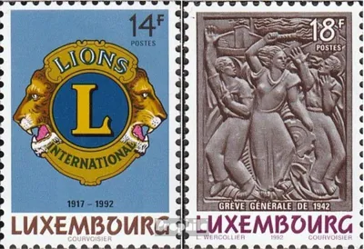 Produktbild von Briefmarken Luxemburg 1992 Mi 1295-1296 (kompl.Ausg.) postfrisch Generalstreik