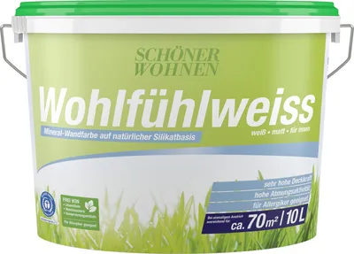 Produktbild von SCHÖNER WOHNEN Wandfarbe WohlfühlWeiss 10 Liter