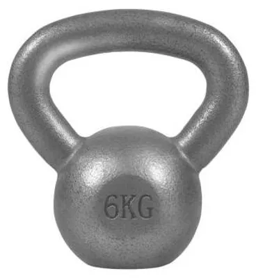 Obrázok produktu pre Gorilla Sports Kettlebell činka, liatinová, sivá, 6 kg