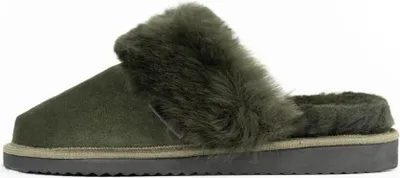 Produktbild von Lammfell Hausschuhe - TANNENGRÜN - Schuhgröße: EUR 38