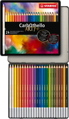 Produktbild von STABILO Pastellkreidestift - CarbOthello - ARTY+ - 24er Metalletui - 24 verschiedene F…
