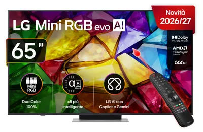 Produktbild von LG Mini RGB 65MRGB87B6B, 165,1 cm (65"), 3840 x 2160 Pixel, Mini RGB, Smart-TV, WLAN, Schwarz