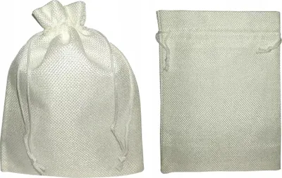 Obrázok produktu pre Woreczki jutowe białe 20 x 15 cm 2 sztuki