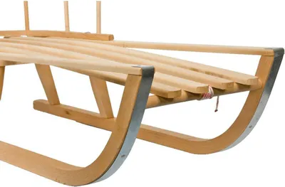 Immagine prodotto di Slitta di legno "Nina" con schienale - Slitta classica