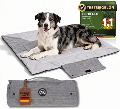 Immagine prodotto di Coperta per cani da viaggio - 90 x 70 cm - pieghevole - lavabile - antiscivolo - ideale per viaggi e auto