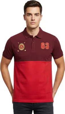 Imagen del producto de Camiseta polo para hombre, marca Jean-Louis Scherrer, de algodón rojo, talla S
