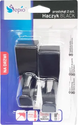 Produktbild von schubladenhaken 5,9x2,5x7cm aus Edelstahl SCHWARZ (2 Stück)
