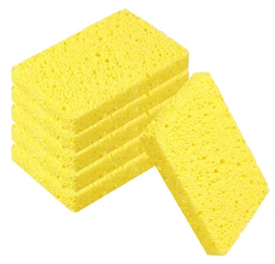 6 Cellulose-Servierschwämme, gold, 7x11x1 cm, kratzfrei