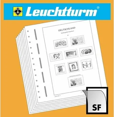 Produktbild von LEUCHTTURM Blankoblätter für Zehnerbogen, Bogenformat: 90x193 mm, 5er Pack