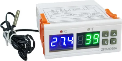Produktbild von ZFX-9060A Digitaler Temperaturregler, intelligenter Temperaturregler, DC24V 10A, Timing-Thermostat, unterstuetzt Heizung/Kuehlung/Temperaturkorrektur/Datensperren/Alarm bei hoher oder niedriger Temperatur