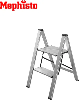 Produktbild von Mephisto Aluminium Leiter mit 2 Stufen ohne Griff bis 150 kg Tragkraft
