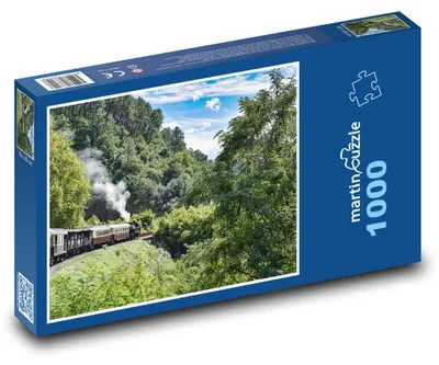 Zdjęcie produktu dla Puzzle 1000 Parowóz wśród natury - martinpuzzle