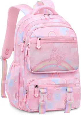 Immagine prodotto di Borsa da viaggio impermeabile per bambine delle scuole elementari dai 6 ai 10 anni, colore rosso, leggera.
