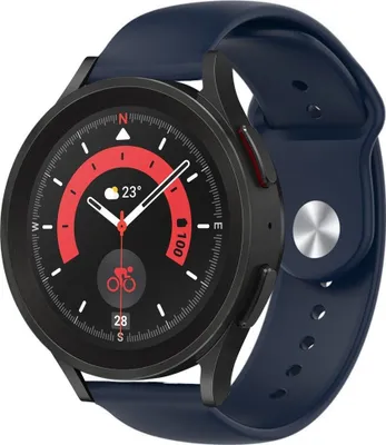 Produktbild von Strap-it Samsung Galaxy Watch 5 Pro Sportarmband (Dunkelblau)