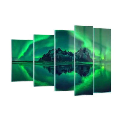 Produktbild von Bilder auf glas - Berg Gletscher Wasser - 150x100cm - Glasbilder - Wandbilder - Kunstdruck - zum Aufhängen bereit - Wanddekoration aus Glas - Glas Bilder - Wandbild auf Glas - GEG150x100-4012