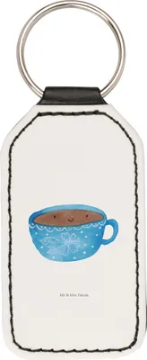 Produktbild von Mr. & Mrs. Panda schlüssel anhänger Kaffee Tasse - Weiß - Geschenk, Geschmack, Taschenanhänger, Glücklich, schlüsselbund, Schlüsselanhänger, Mit Spruch, Genuss, Liebe