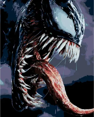 Zdjęcie produktu dla MALOWANIE PO NUMERACH Z RAMĄ Obrazy do malowania - Venom Marvel 40x50 cm