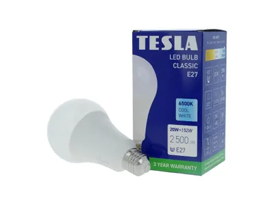 Obrázek produktu pro Tesla - LED žárovka BULB E27, 20W, 230V, 2500lm, 25 000h, 6500K studená bílá 220st