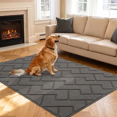 Image de Paillasson intérieur/extérieur, lavable, tapis anti-saleté, antidérapant, gris, 119x180 cm