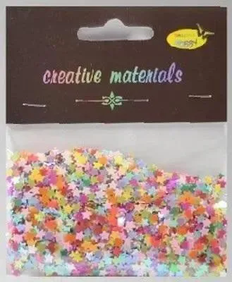 Imagen del producto de Elementos decorativos de papel de estrellas, colores pastel, 20 gramos - Galería Hobby