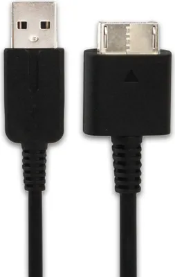 Produktbild von subtel USB Kabel 1m kompatibel mit Sony PS Vita (PCH-1000 / PCH-1004) / PS Vita (PCH-1100 / PCH-1104) Ladekabel System Connector auf USB A 2.0 Datenkabel schwarz PVC