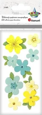 Produktbild von Selbstklebende 3D-Dekorationen Blumen Mix 7pcs