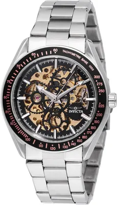 Produktbild von Invicta Objet D Art 49500 Herren Uhr - Automatik Bewegung - Edelstahl mit Schwarz Zifferblatt - 43 mm