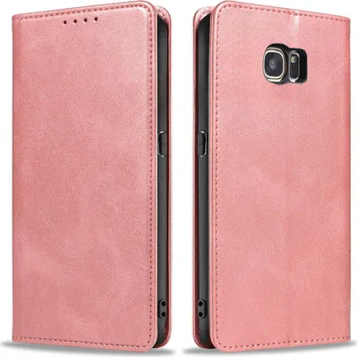 Produktbild von Handyhülle für Samsung Galaxy S7 Kunstleder Flip Cover Hülle Handytasche Case Kartenfach Farbe: Rosa