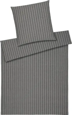 Produktbild von elegante Halbleinen-Bettwäsche-Garnitur Humble Farbe Anthrazit Größe 135x200+80x80
