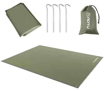 Imagen del producto de Tienda de campaña ultraligera, de 2,2 x 1,5 metros, color verde militar, ideal para actividades al aire libre