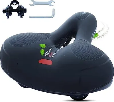 Image de Selle de vélo ergonomique pour les longues randonnées à vélo - rembourrage confortable en mousse, adapté, étanche et universel